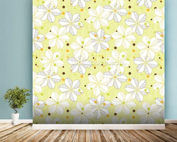 papel tapiz floral australia,fondo de pantalla,pegatina de pared,pared,amarillo,cortina