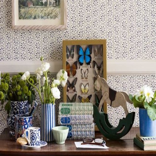 floral wallpaper australia,room,living room,interior design,shelf,wall
