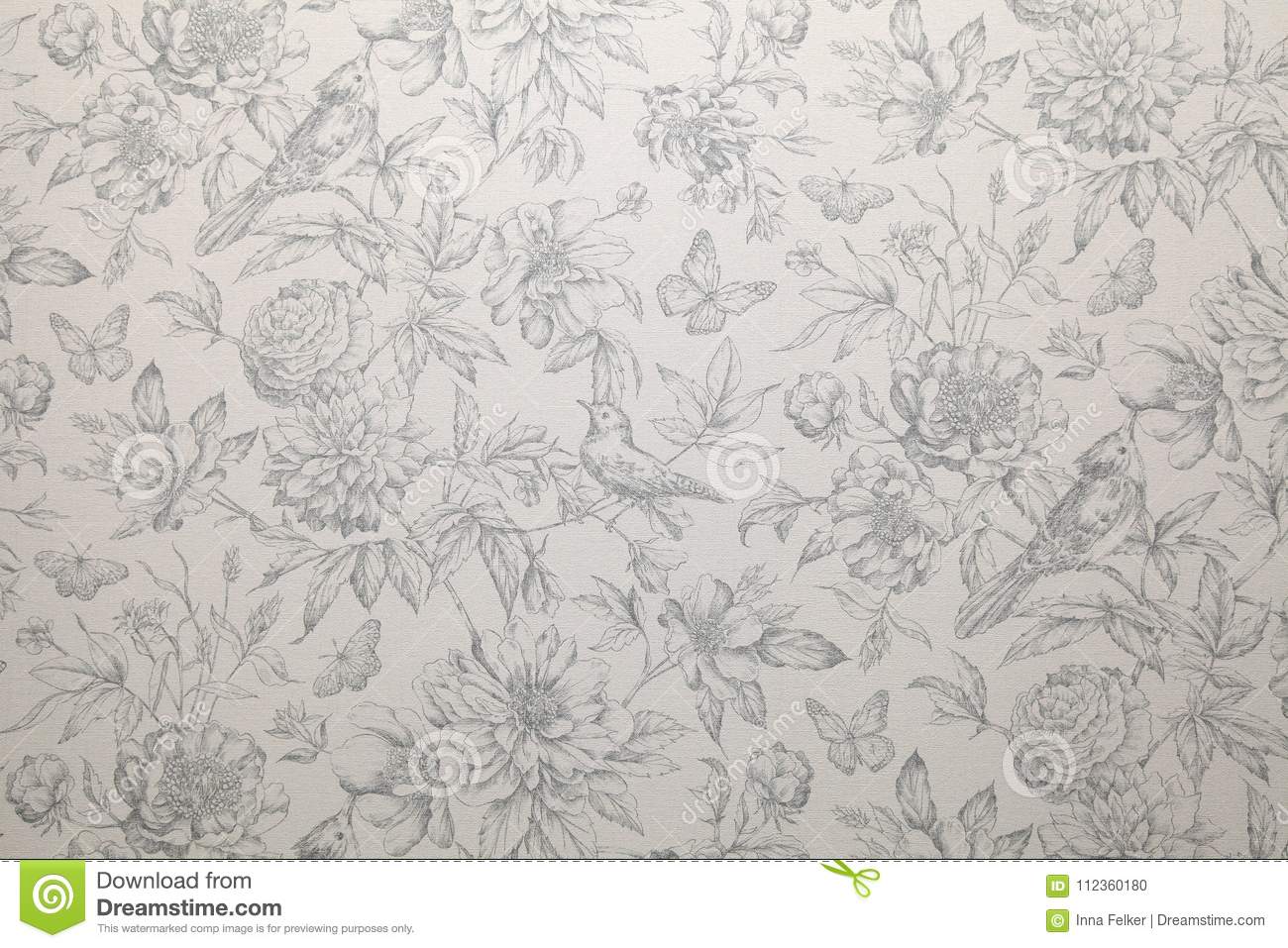 灰色のビンテージ壁紙,パターン,壁紙,壁,設計,花柄