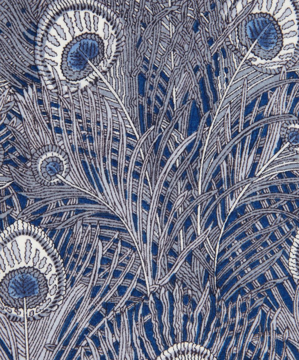 liberty print wallpaper,blue,feather,pattern,design,textile (#460336