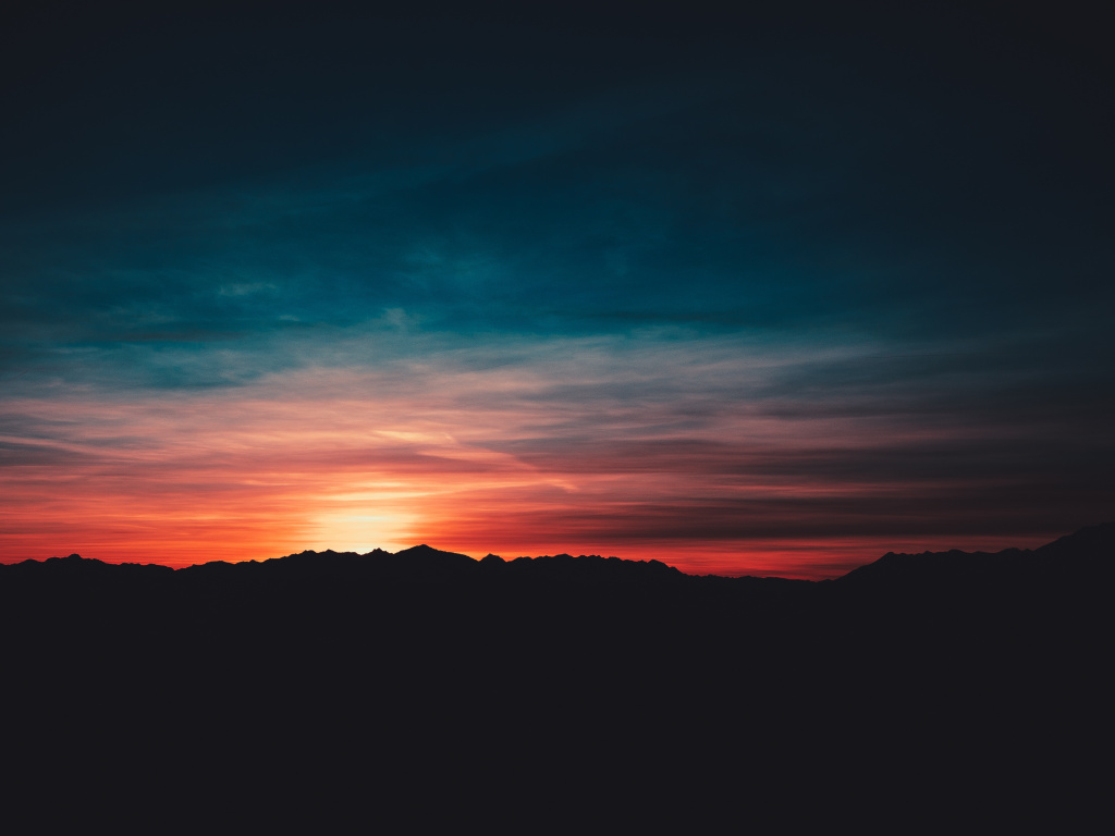 1366 x 768 resolution wallpaper,sky,afterglow,horizon,sunset,cloud