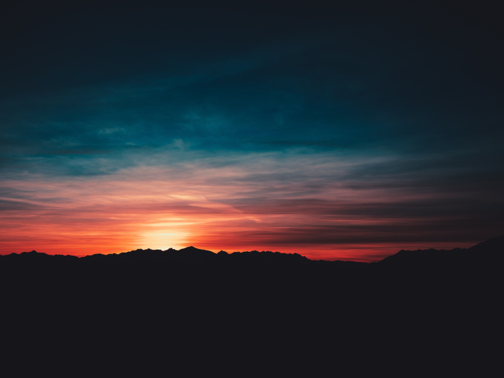 hintergrundbild mit einer auflösung von 1366 x 768,himmel,nachglühen,horizont,sonnenuntergang,wolke