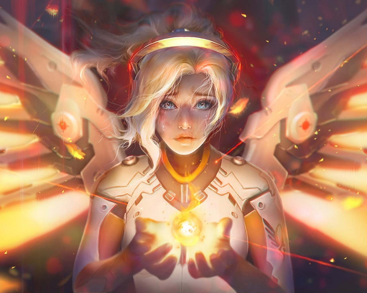 overwatch gnade wallpaper telefon,cg kunstwerk,anime,illustration,kunst,platz