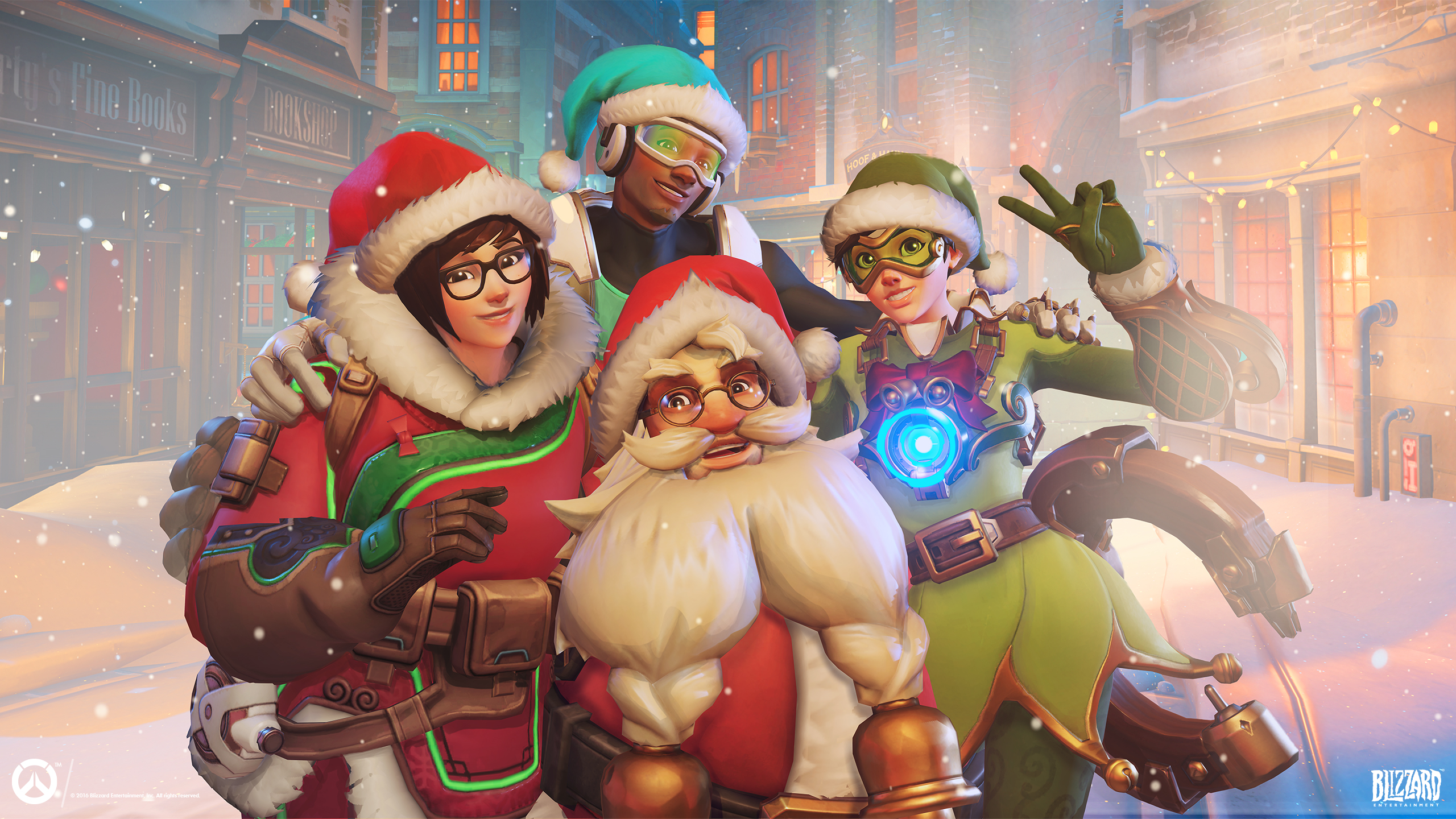 overwatch christmas wallpaper,cartoon,animated cartoon,fun,christmas,fictional character