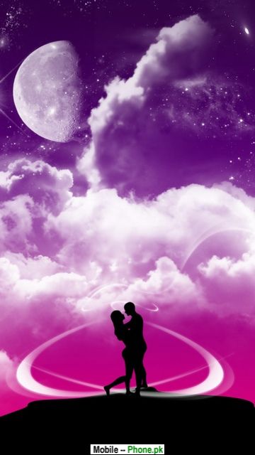 모바일 커플 벽지,하늘,로맨스,사랑,구름,분위기