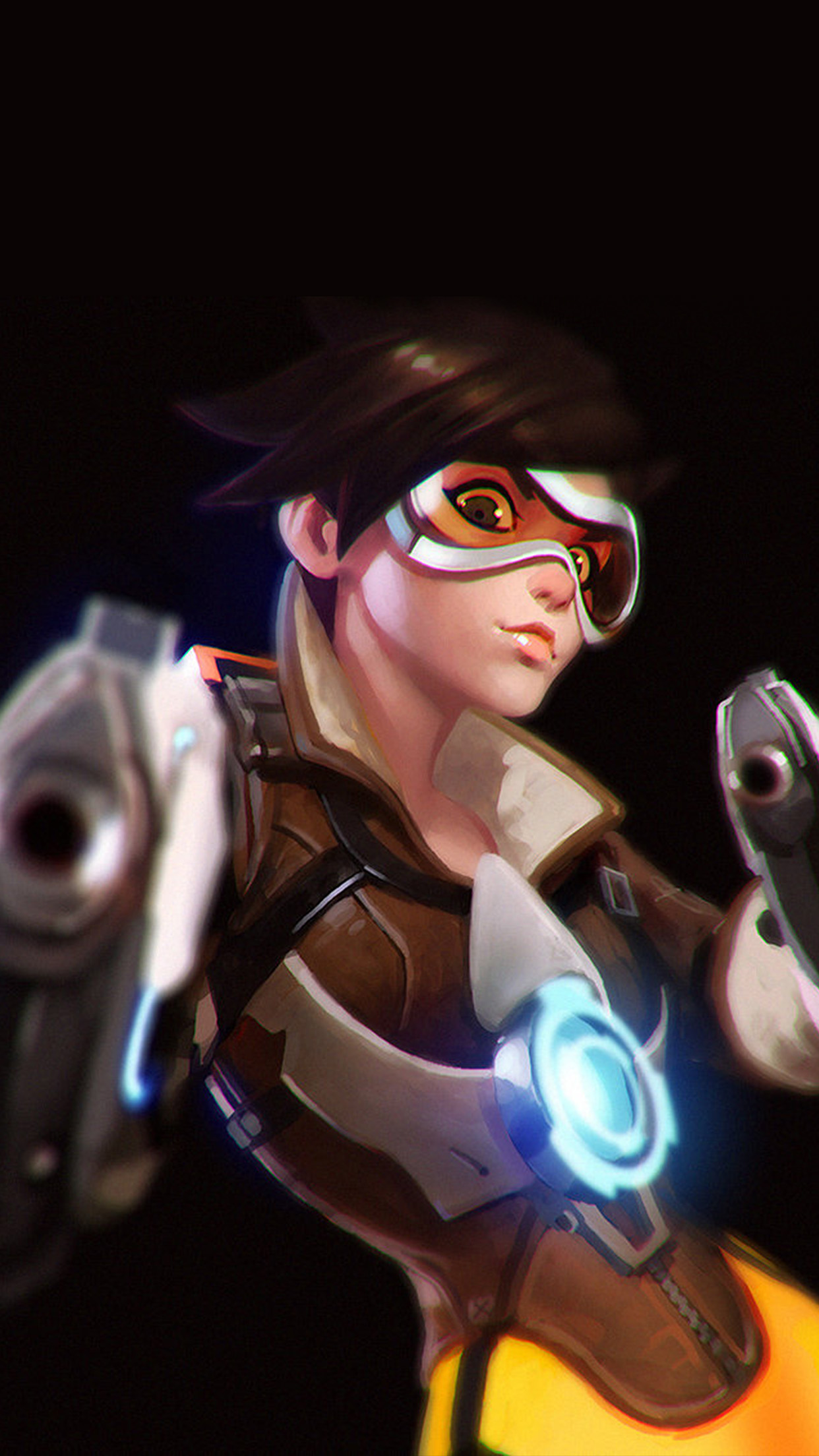 overwatch tracer wallpaper telefon,animierter cartoon,karikatur,action figur,animation,erfundener charakter