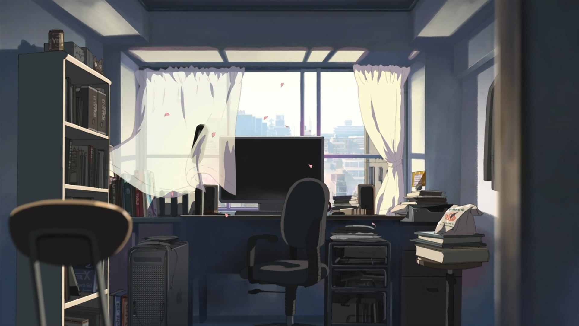 anime room wallpaper,habitación,propiedad,edificio,mueble,diseño de interiores
