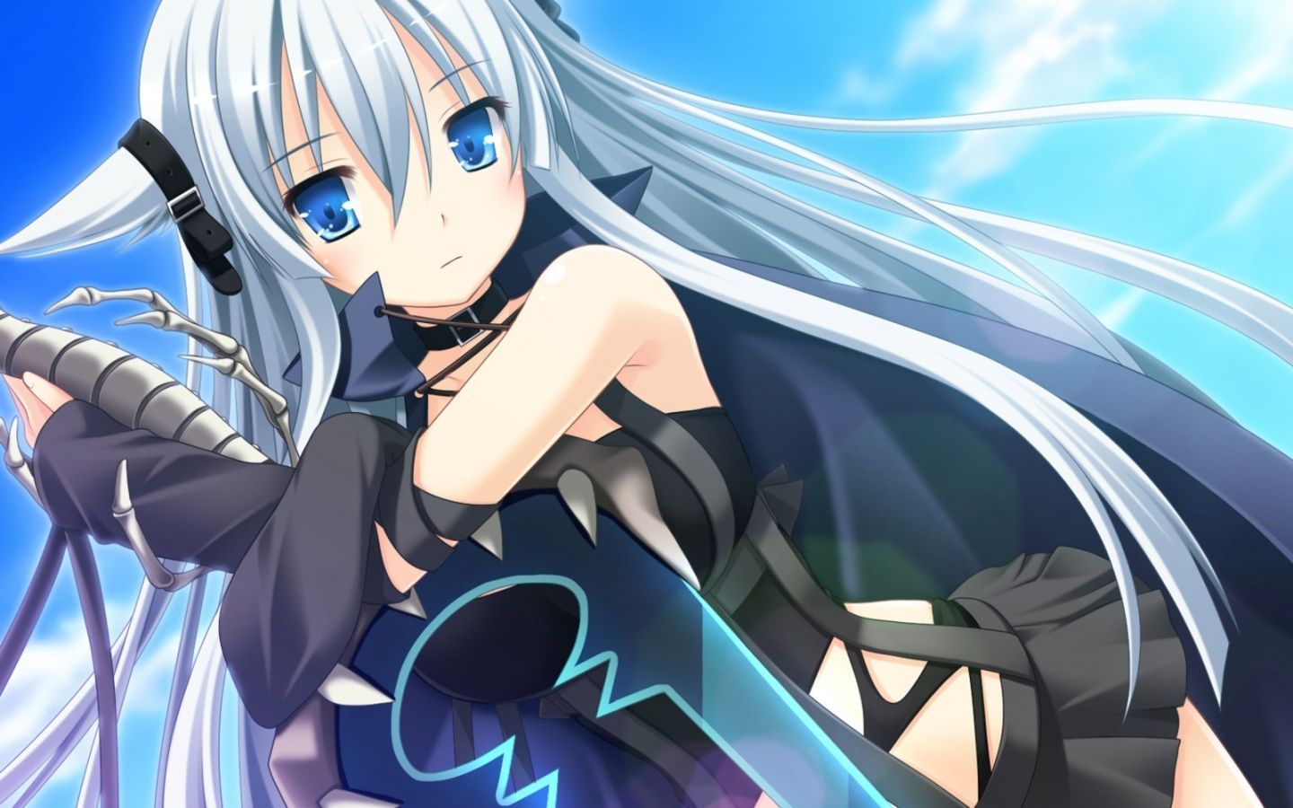 anime wallpaper 1440x900,cartoon,anime,cg artwork,long hair,sky