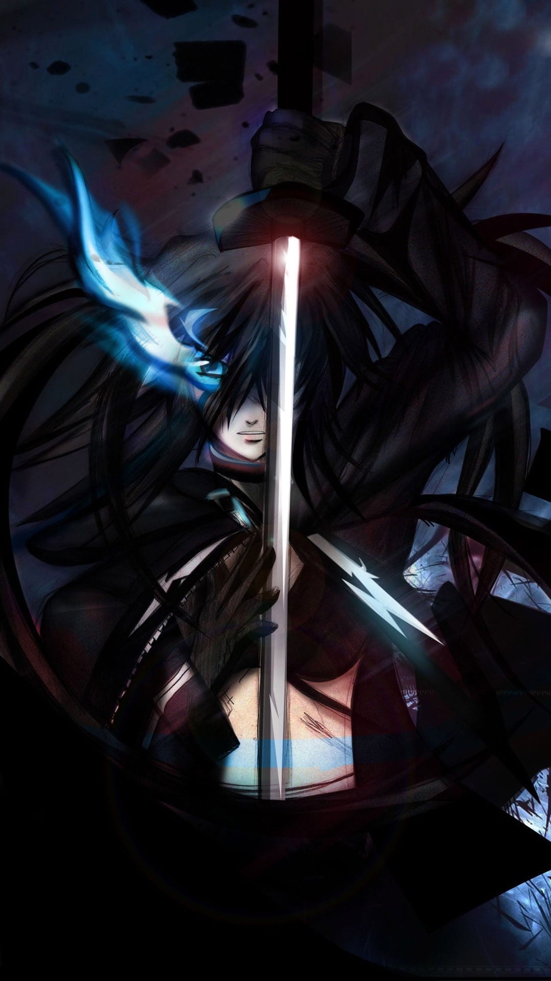 imagenes wallpapers anime,cg artwork,darkness,fictional character,sword,illustration