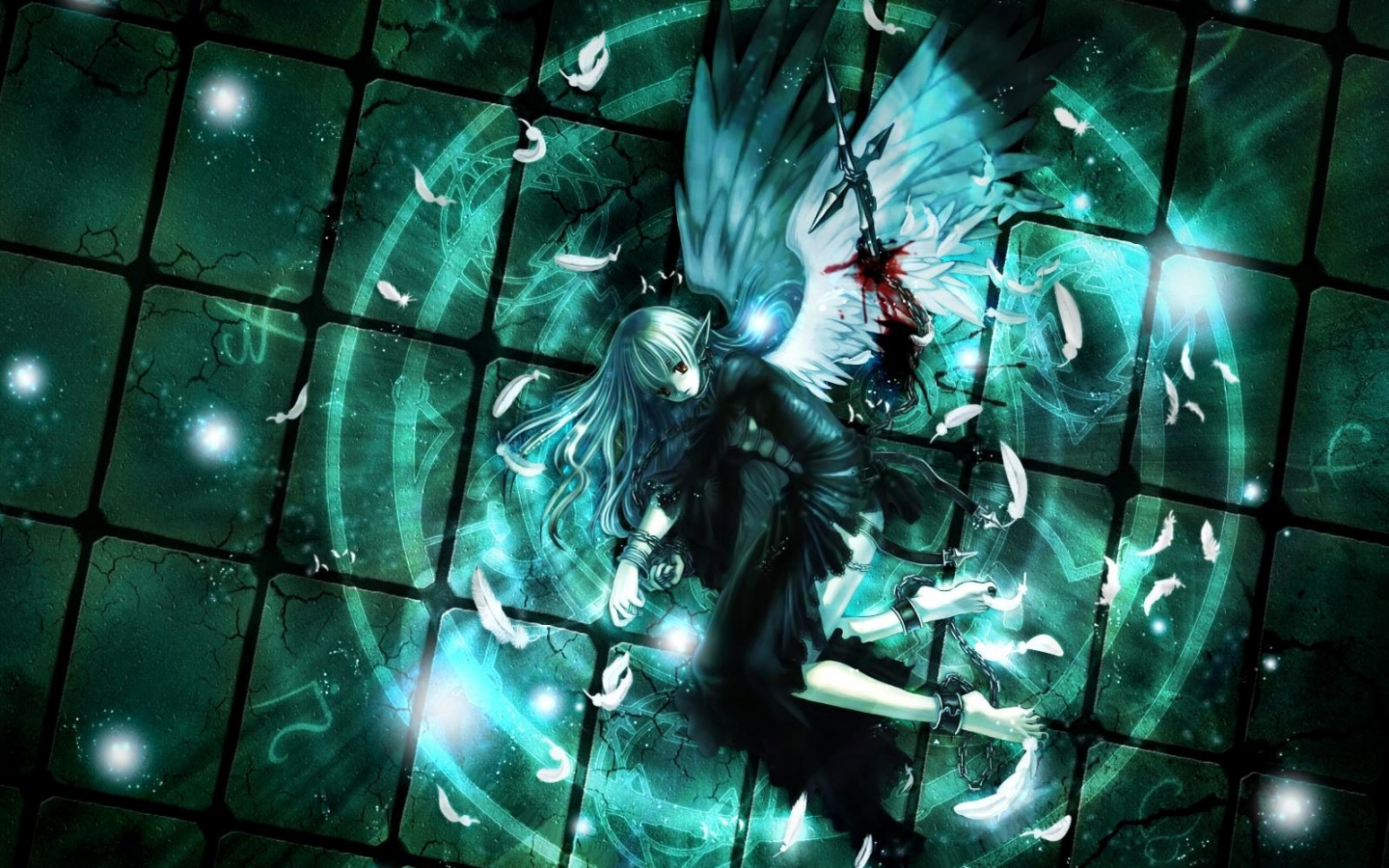 anime wallpaper 1440x900,cg artwork,darkness,fictional character,graphic design,fiction