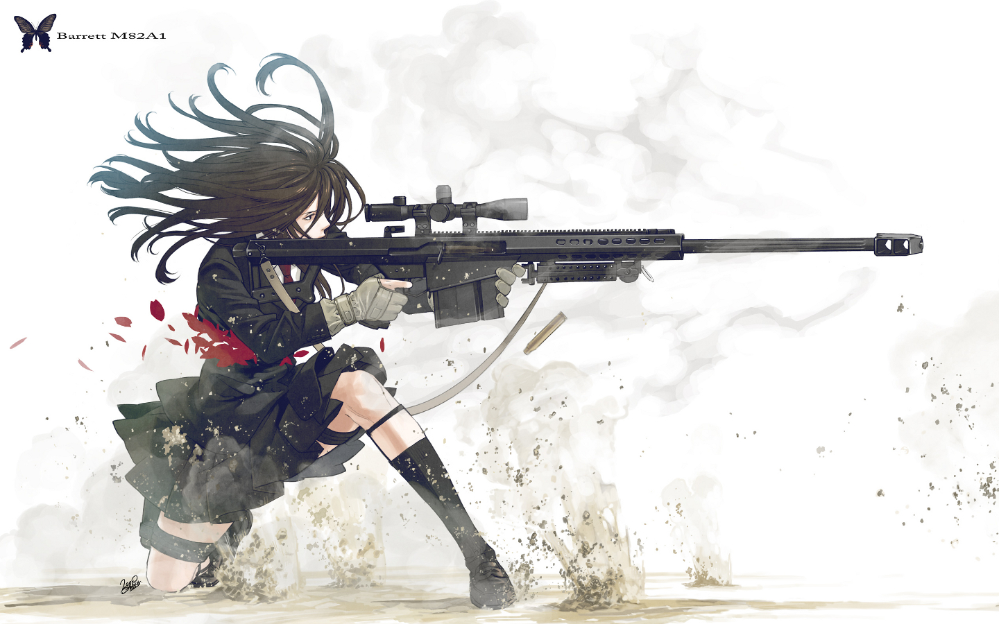 anime wallpaper 1440x900,gewehr,anime,action figur,soldat,luftgewehr