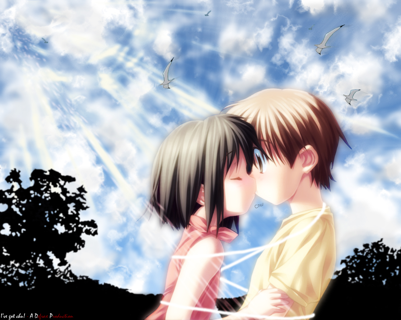 imagenes sfondi anime,cielo,cartone animato,anime,cg artwork,gesto