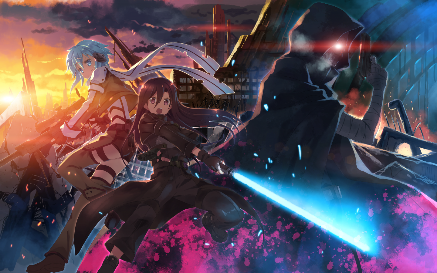 anime wallpaper 1440x900,action adventure game,cg artwork,fictional character,illustration,games