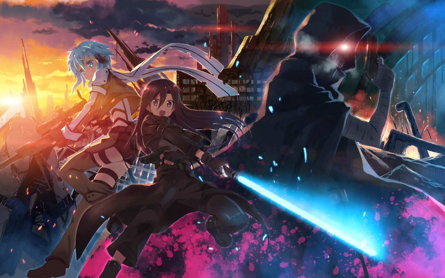 anime wallpaper 1440x900,action adventure spiel,cg kunstwerk,erfundener charakter,illustration,spiele