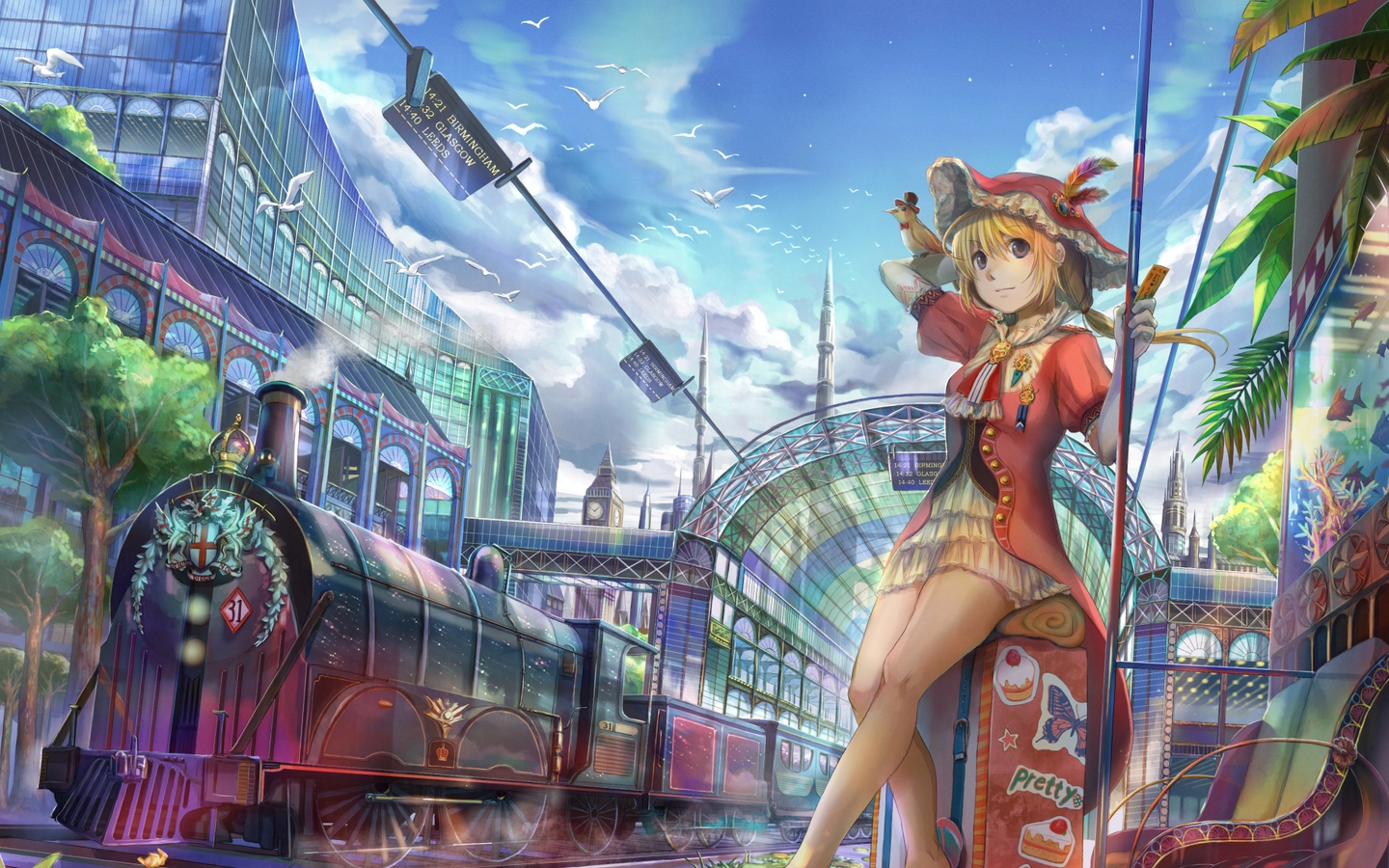 fondo de pantalla de anime 1440x900,cg artwork,personaje de ficción,arte,anime,ilustración