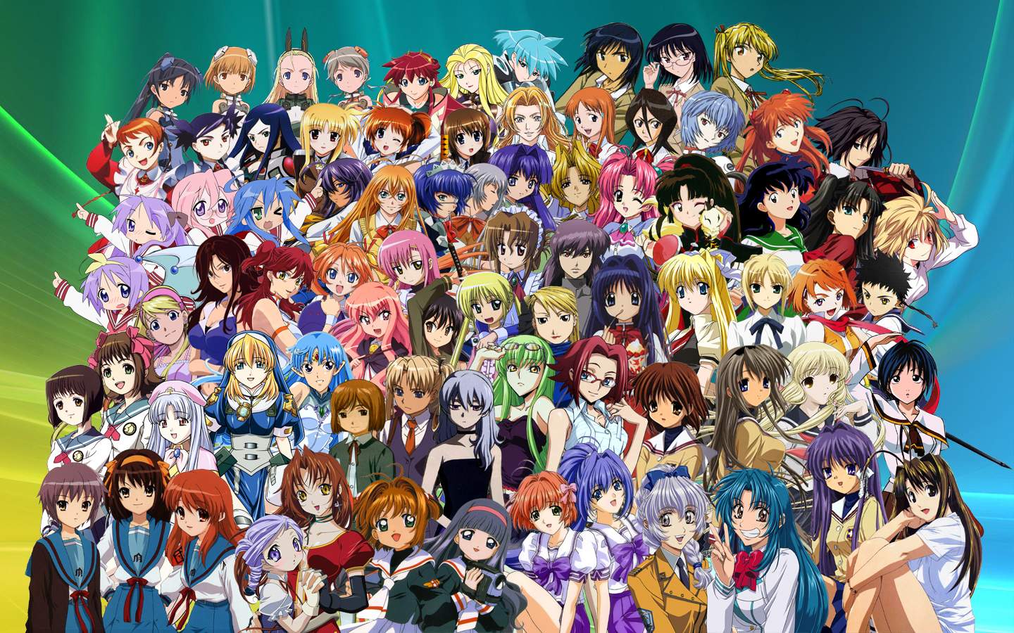 anime wallpaper 1440x900,anime,collage,cartoon,animated cartoon,art