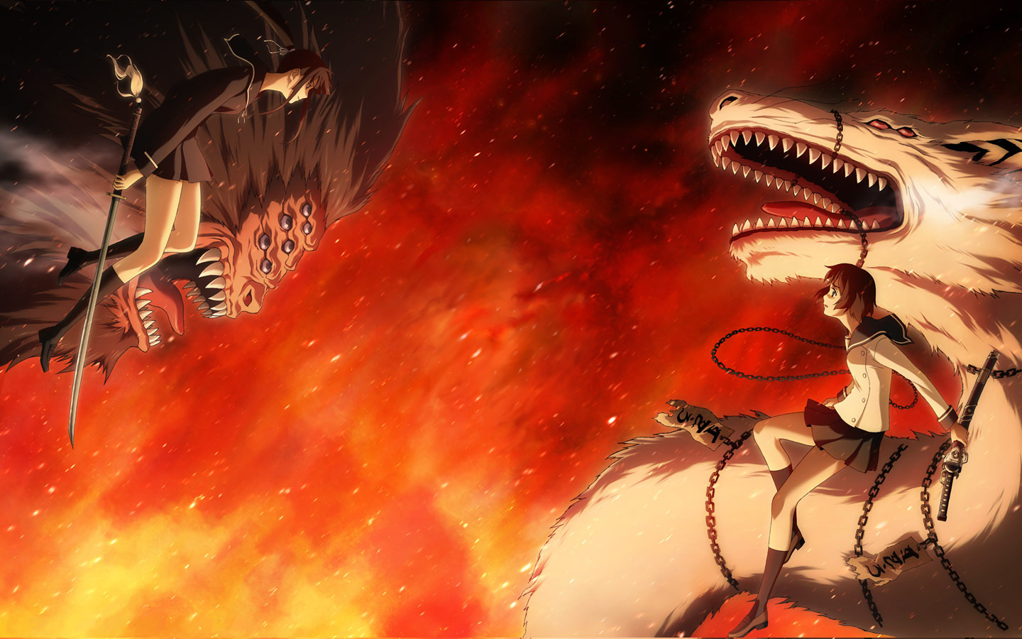 fondo de pantalla de anime 1440x900,cg artwork,personaje de ficción,demonio,anime,ilustración