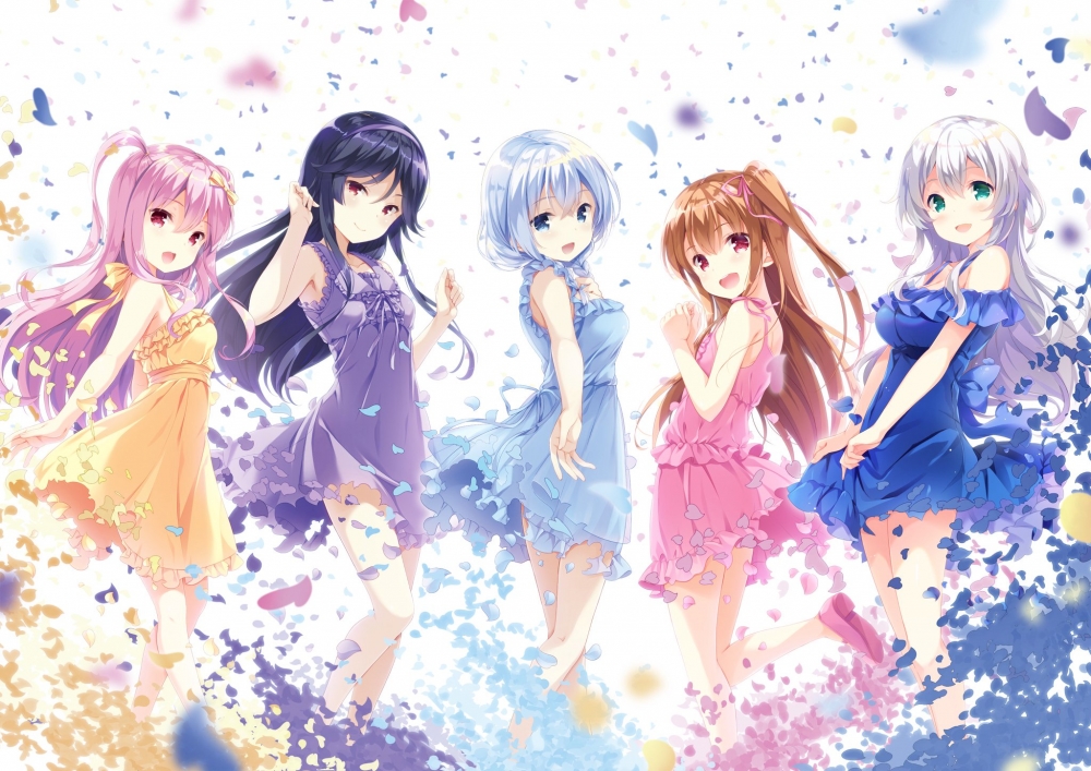 anime friends wallpaper,anime,cg artwork,cartoon,happy,fictional character