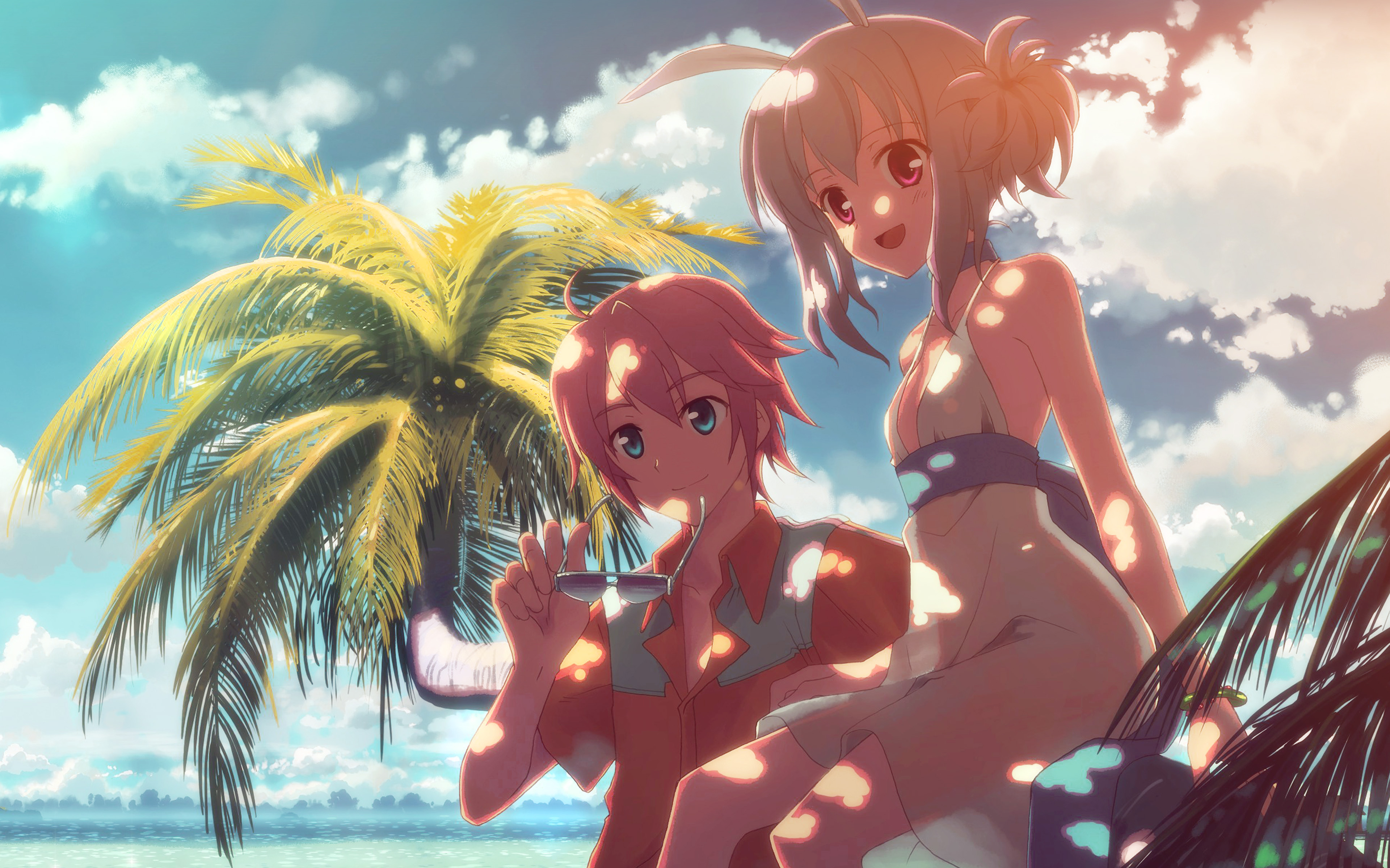 summer anime wallpaper,anime,cg artwork,cartoon,summer,animated cartoon