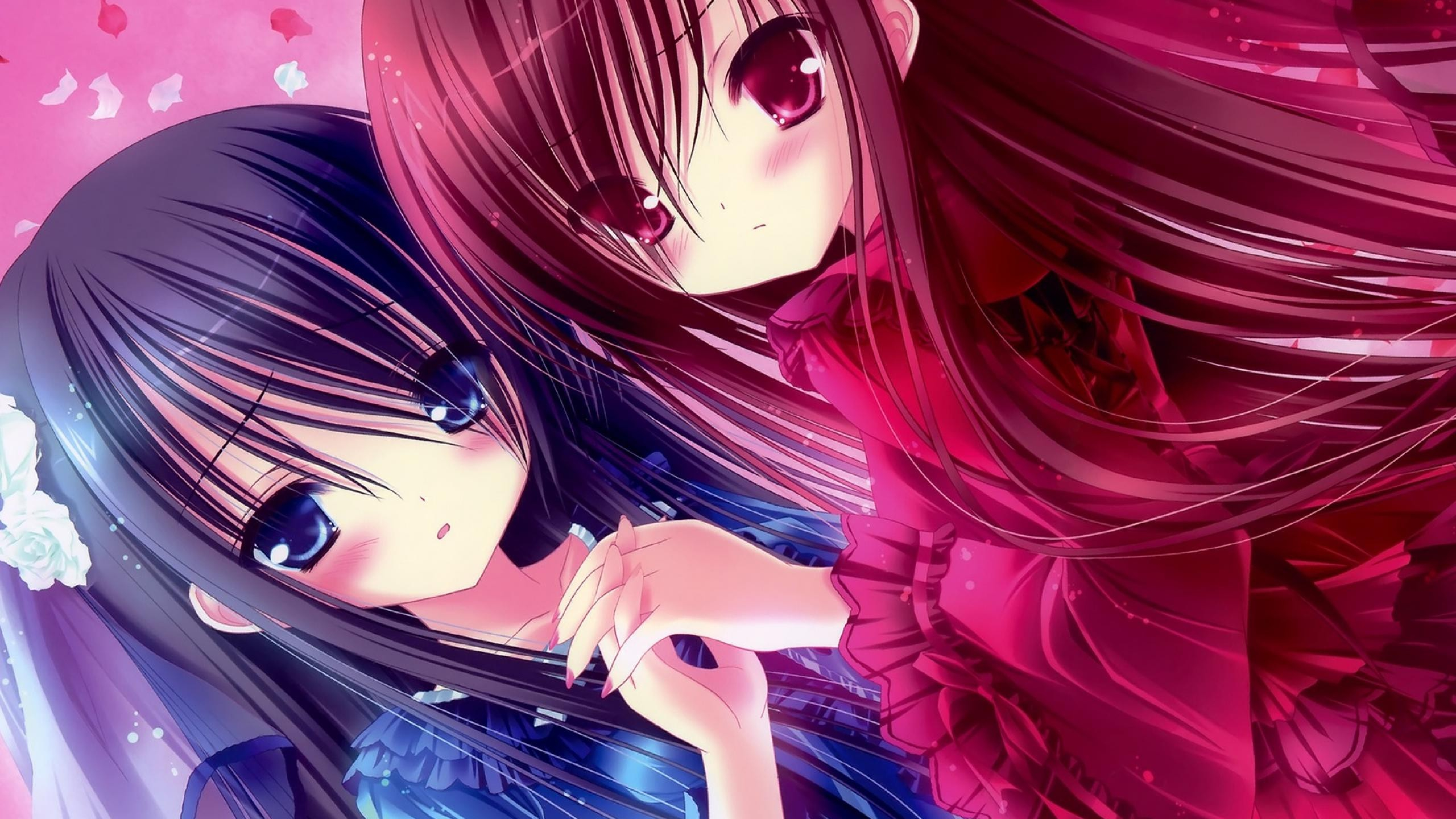 wallpaper de animes hd,cartoon,anime,cg artwork,violet,long hair