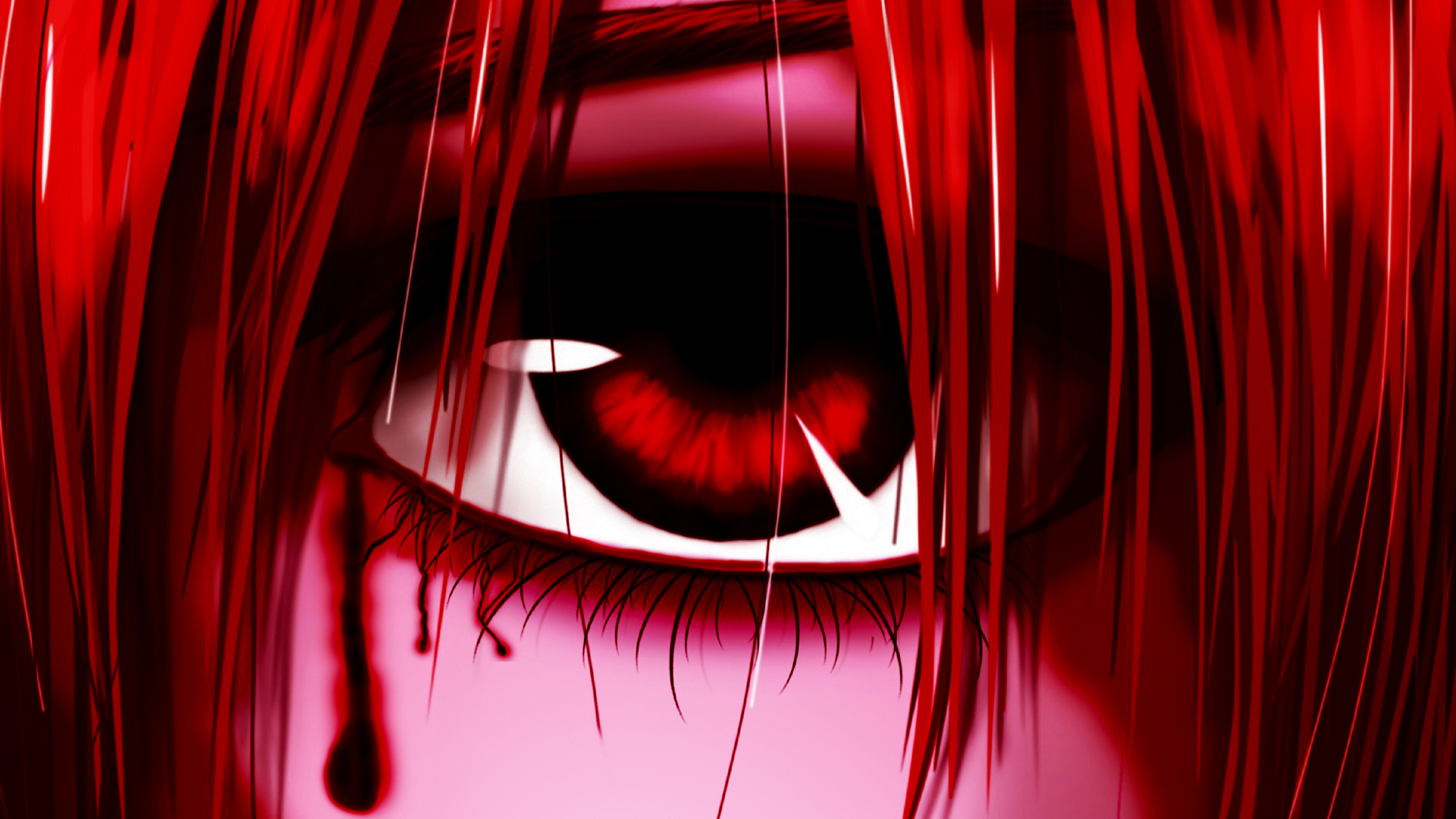 wallpaper de animes hd,rot,haar,lippe,mund,rote haare