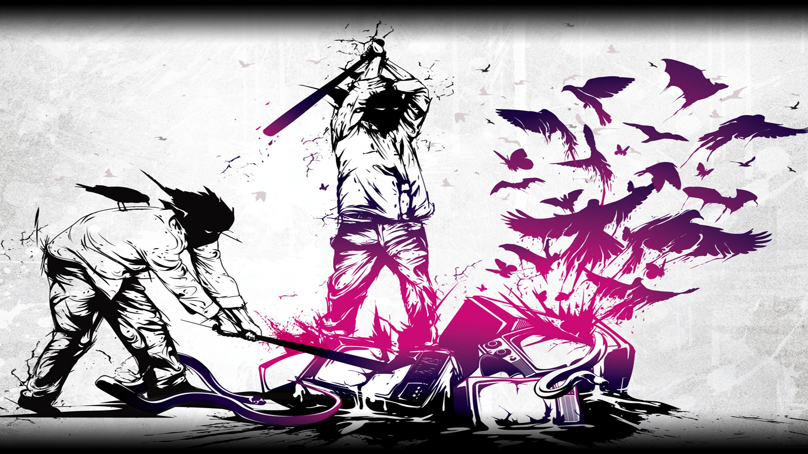 anime wallpaper 1600x900,graphic design,illustration,font,art,magenta