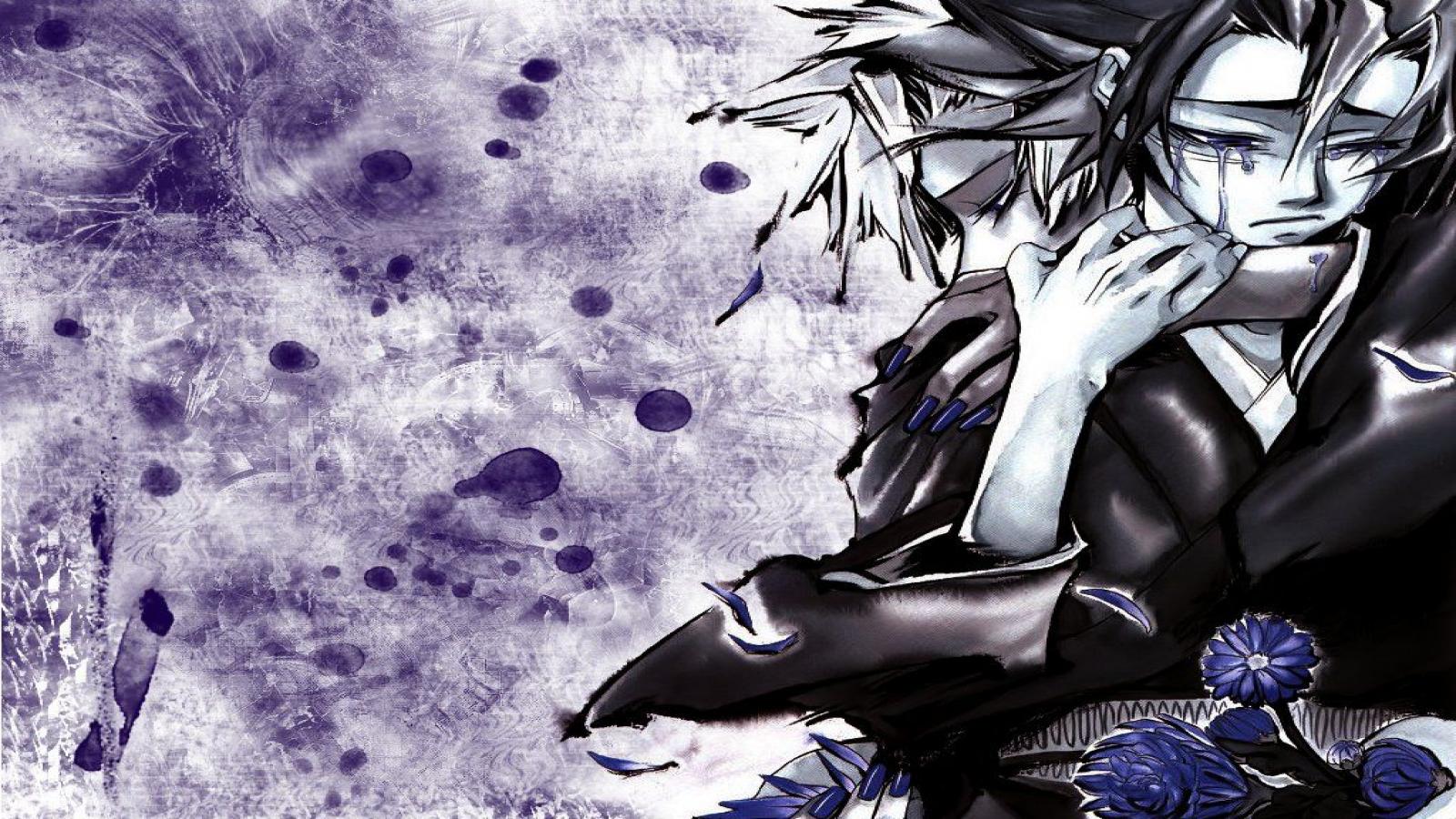 fondo de pantalla de anime 1600x900,cg artwork,personaje de ficción,anime,ilustración,cabello negro
