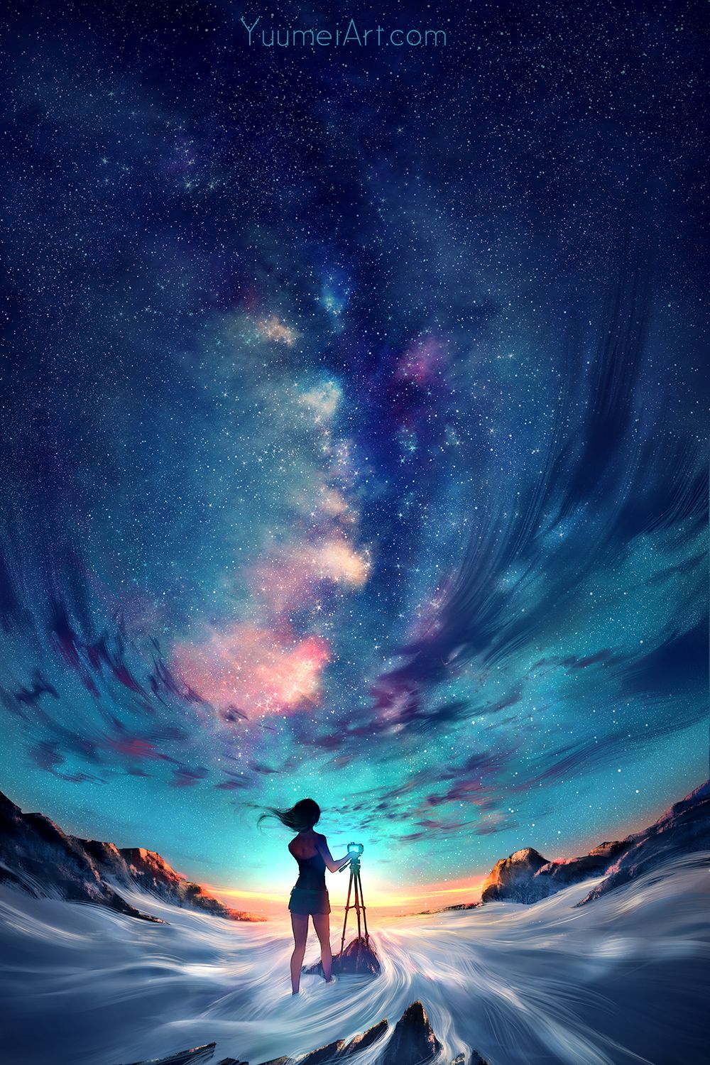 anime drawing wallpaper,sky,atmosphere,wave,geological phenomenon,ocean