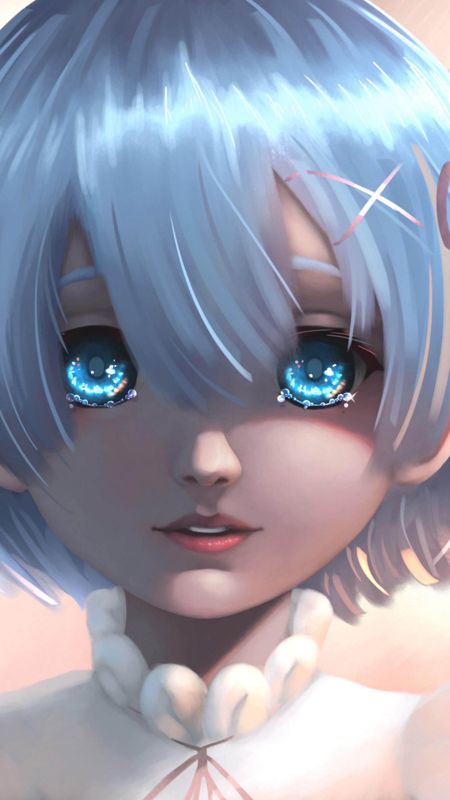 fonds d'écran anime girl,visage,oeuvre de cg,tête,dessin animé,anime