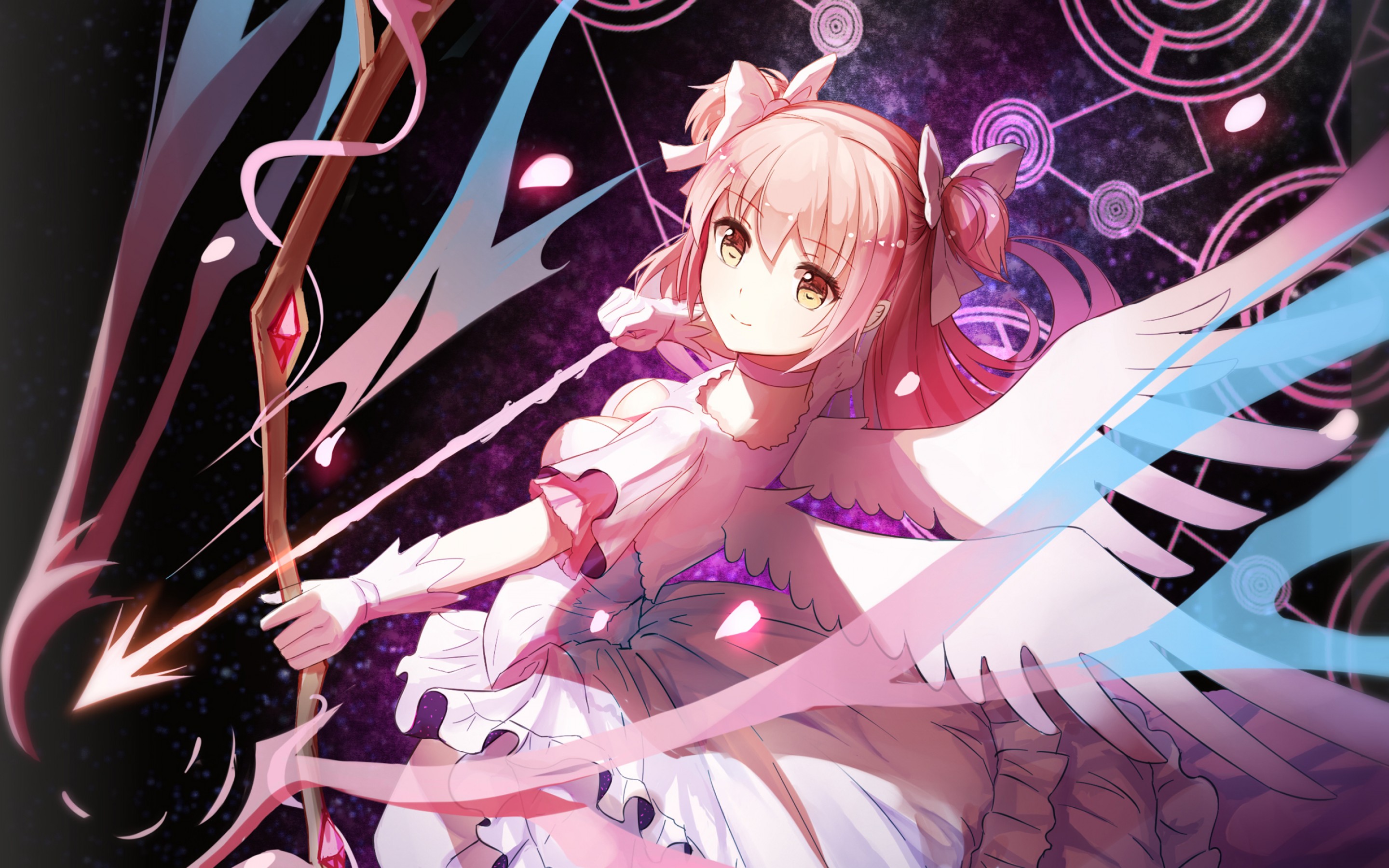 sfondi anime girl,cg artwork,anime,cartone animato,rosa,taglio hime