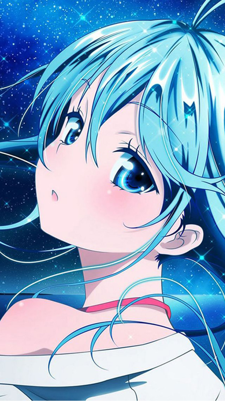 carta da parati anime carino per android,cartone animato,viso,anime,blu,testa