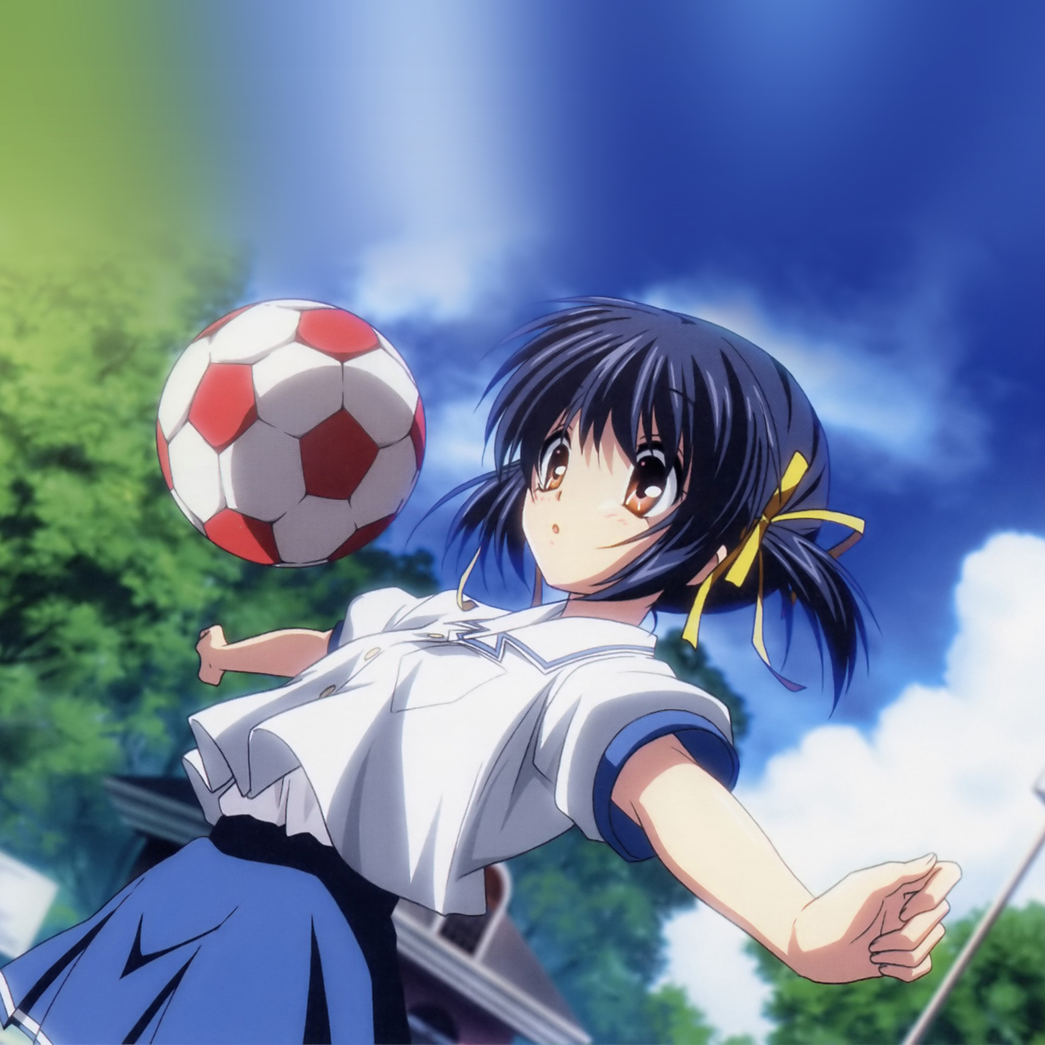 cute anime wallpaper for android,cartoon,anime,animated cartoon,football,sky