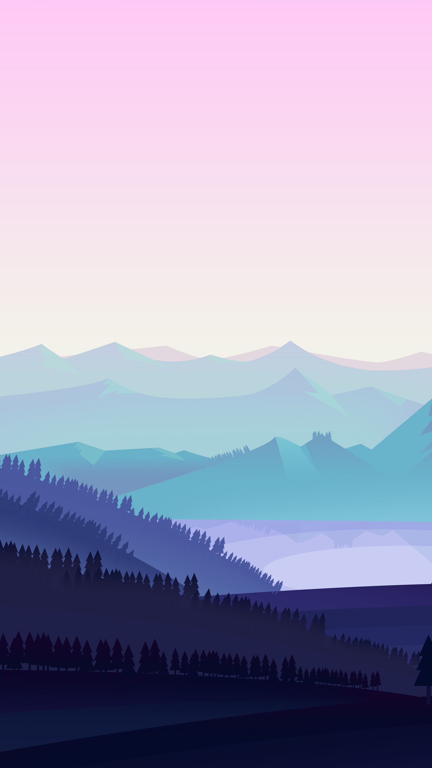 fond d'écran paysage anime,ciel,violet,montagne,paysage naturel,horizon
