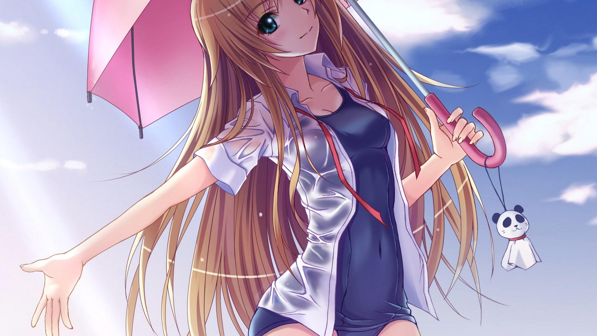 manga girl wallpaper,cartoon,anime,long hair,cg artwork,brown hair