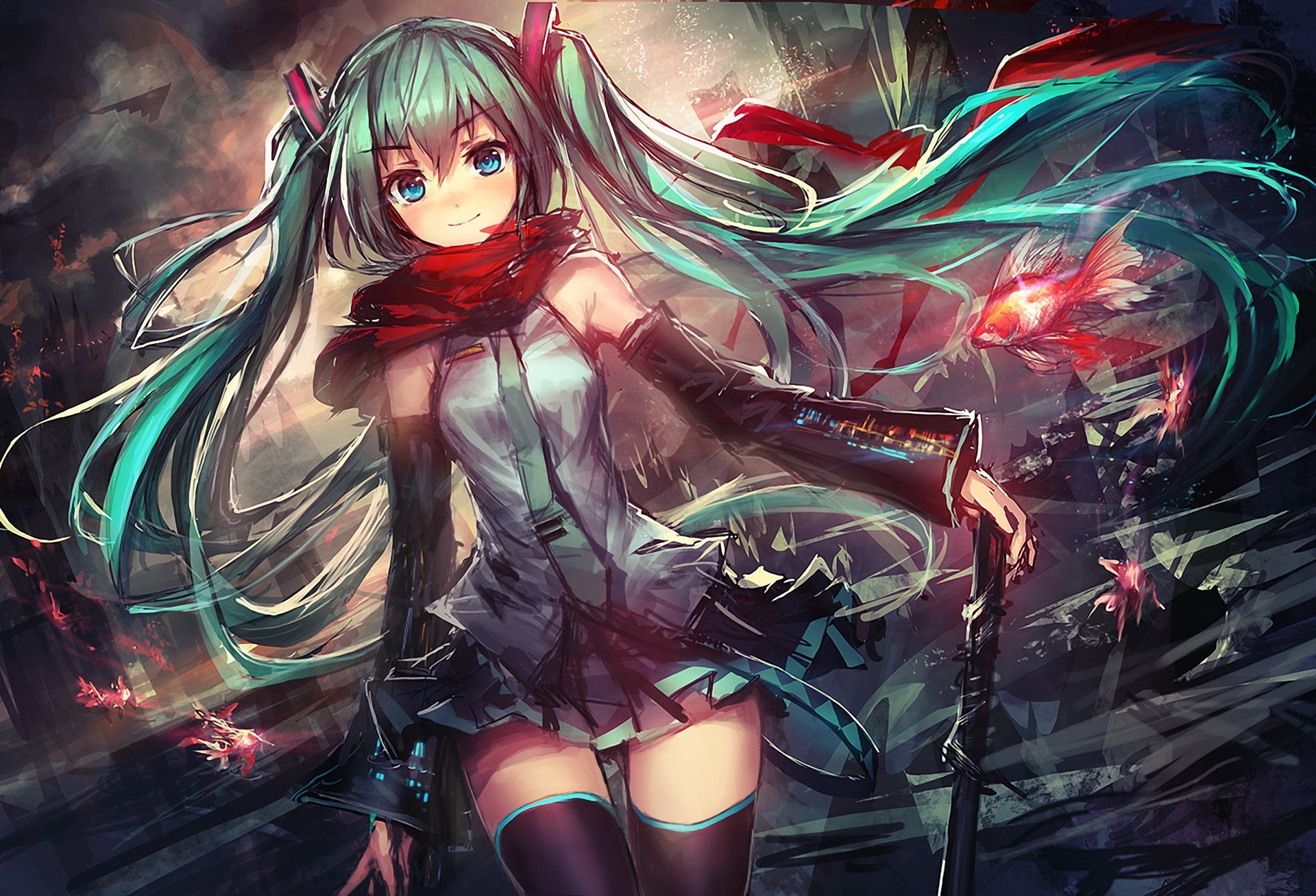 anime girl wallpaper 1920x1080,cg artwork,anime,cartoon,long hair,black hair