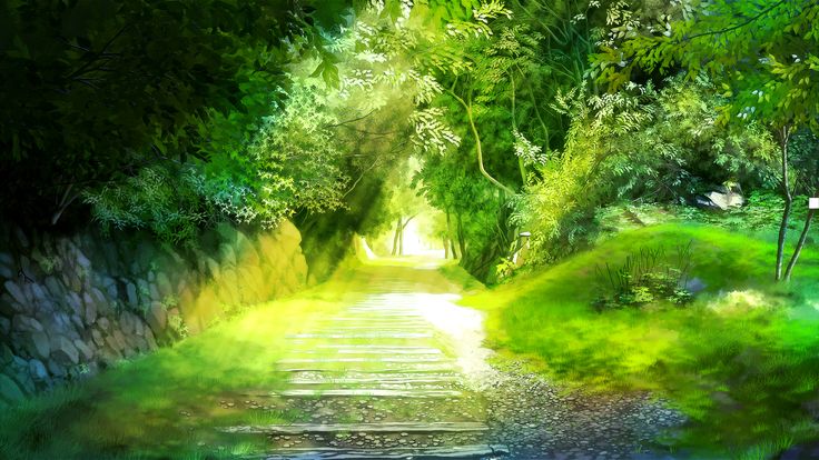 anime nature wallpaper,natural landscape,green,nature,vegetation,natural environment