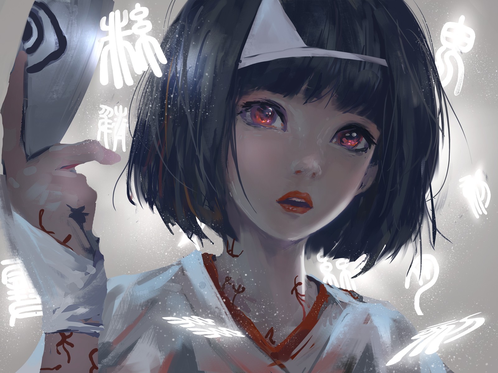 anime portrait wallpaper,hair,face,black hair,hairstyle,hime cut