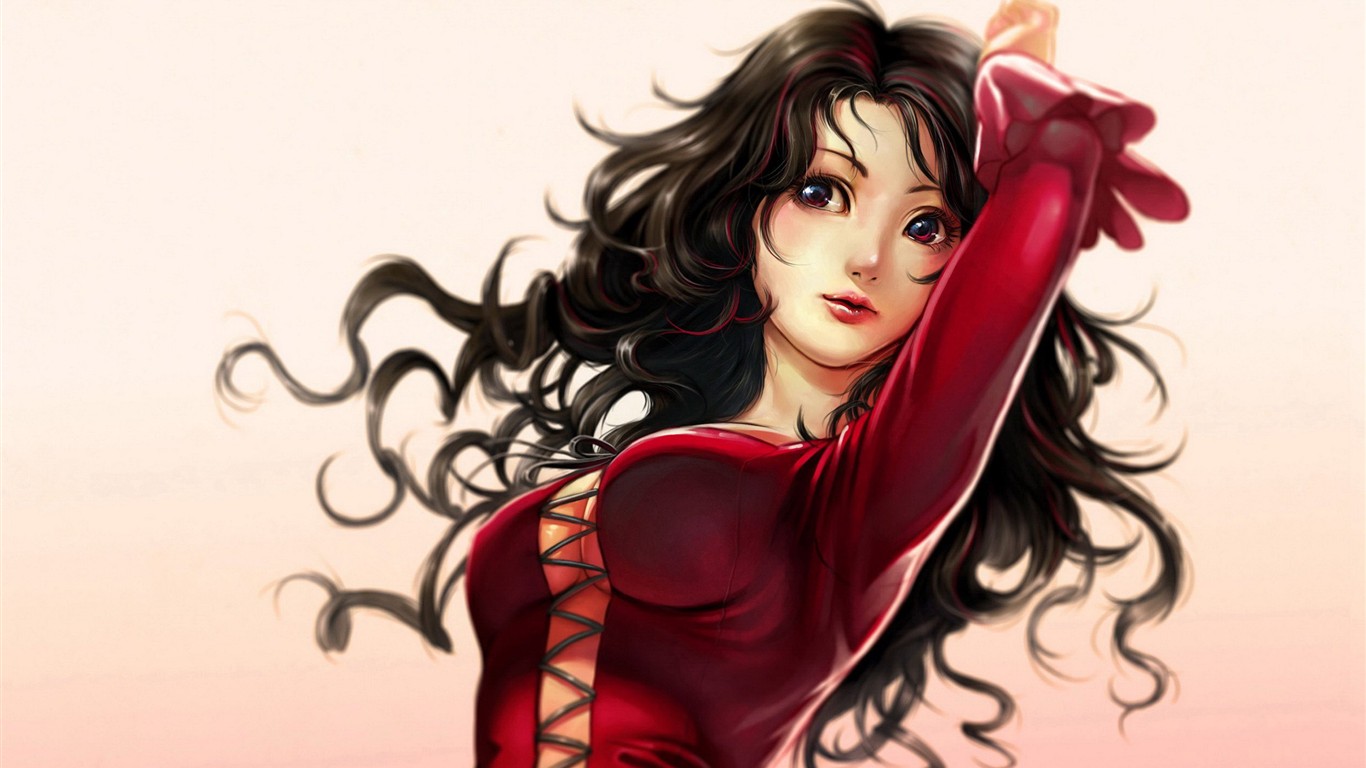 anime wallpaper hd widescreen,hair,red,fictional character,cg artwork,hairstyle