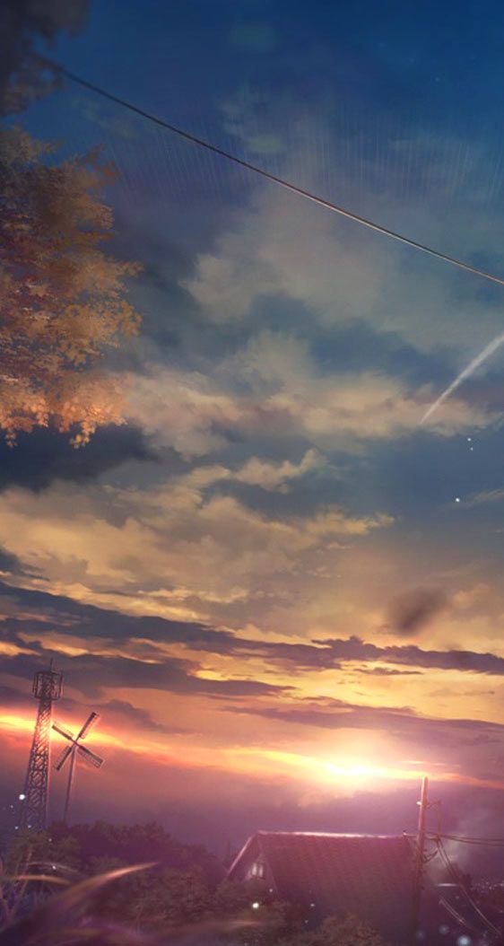 anime wallpaper hd widescreen,sky,afterglow,cloud,daytime,horizon