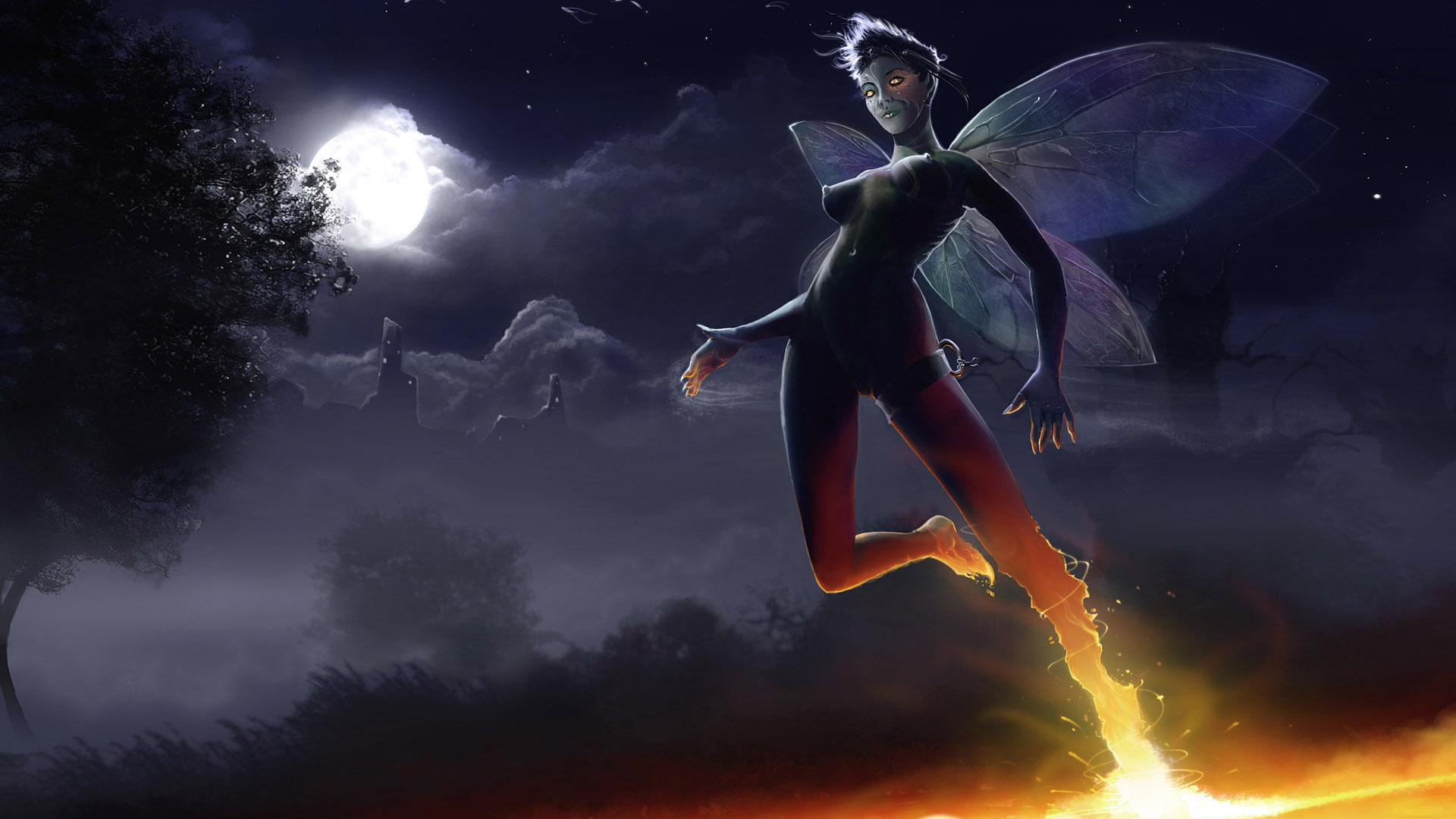 anime wallpaper hd widescreen,sky,light,cg artwork,fictional character,darkness