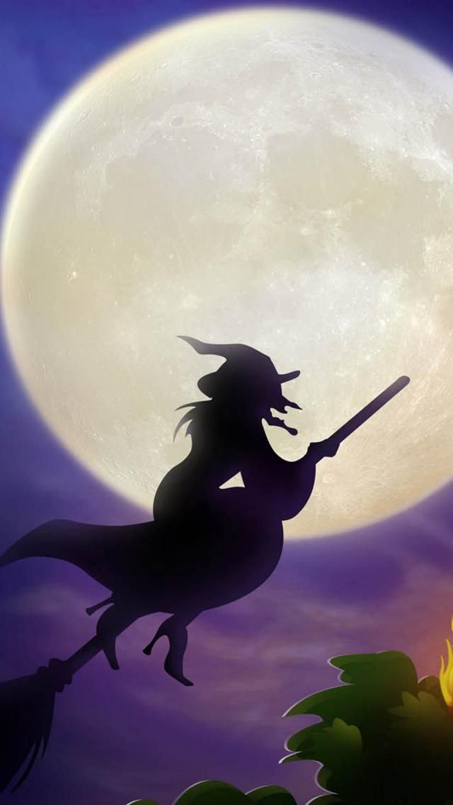 witch iphone wallpaper,moon,fictional character,illustration,cg artwork,mythical creature