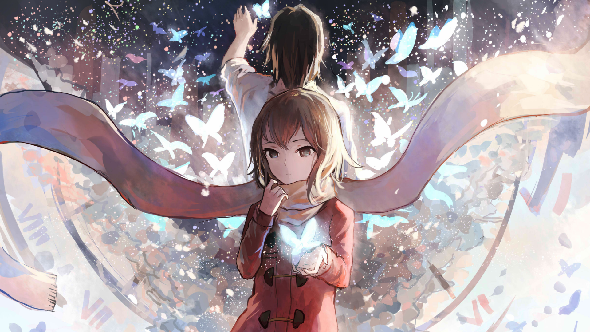 erased anime wallpaper,cg artwork,anime,cartoon,long hair,illustration