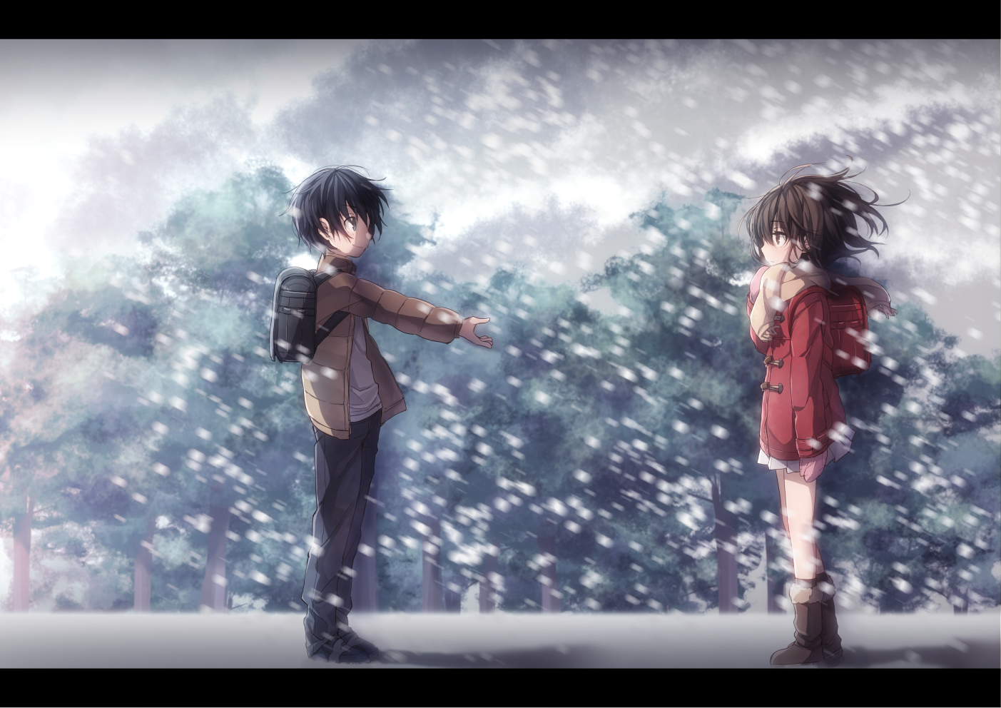 fondo de pantalla de anime borrado,anime,cielo,cg artwork,gesto,animación