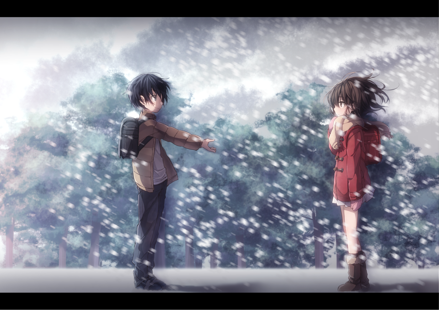 erased anime wallpaper,anime,sky,cg artwork,gesture,animation