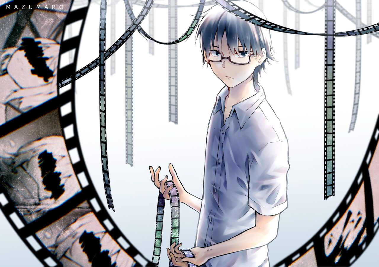 fondo de pantalla de anime borrado,anime,dibujos animados,cabello negro,ilustración