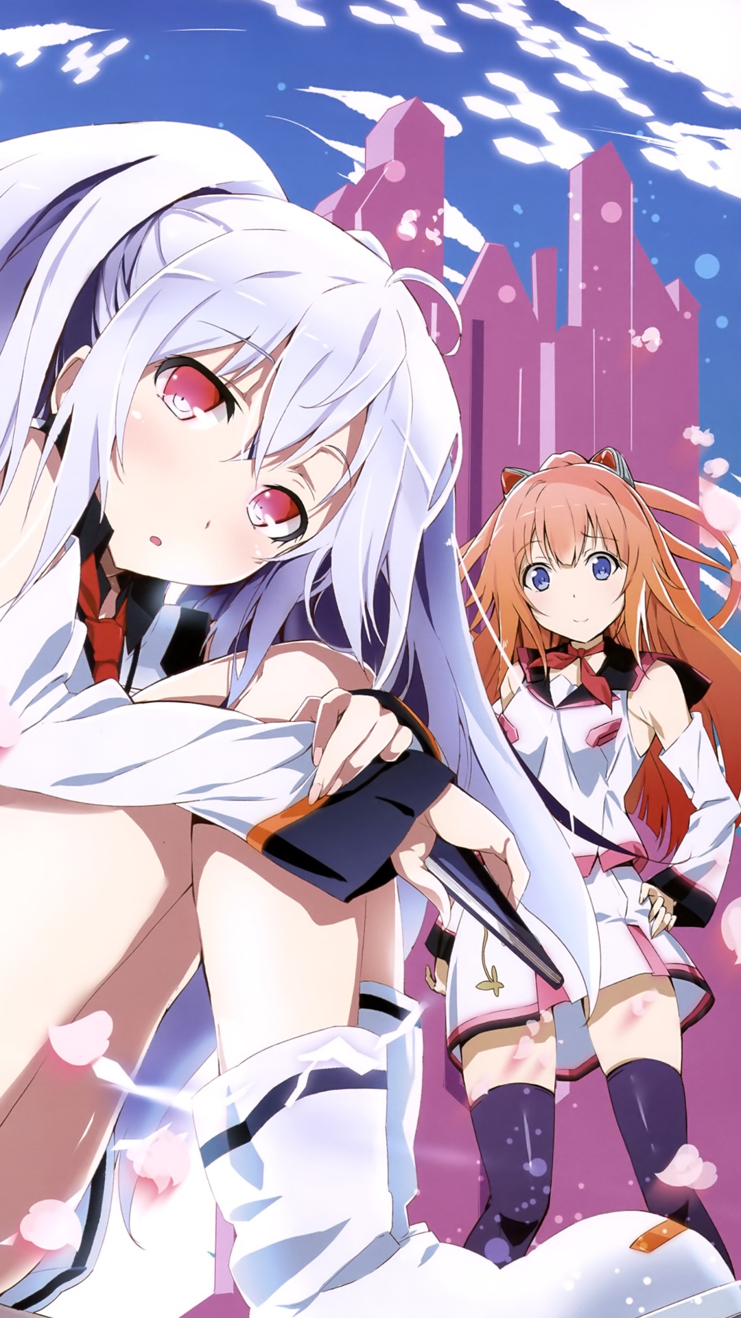 plastic memories wallpaper,cartoon,anime,cg artwork,illustration,hime cut