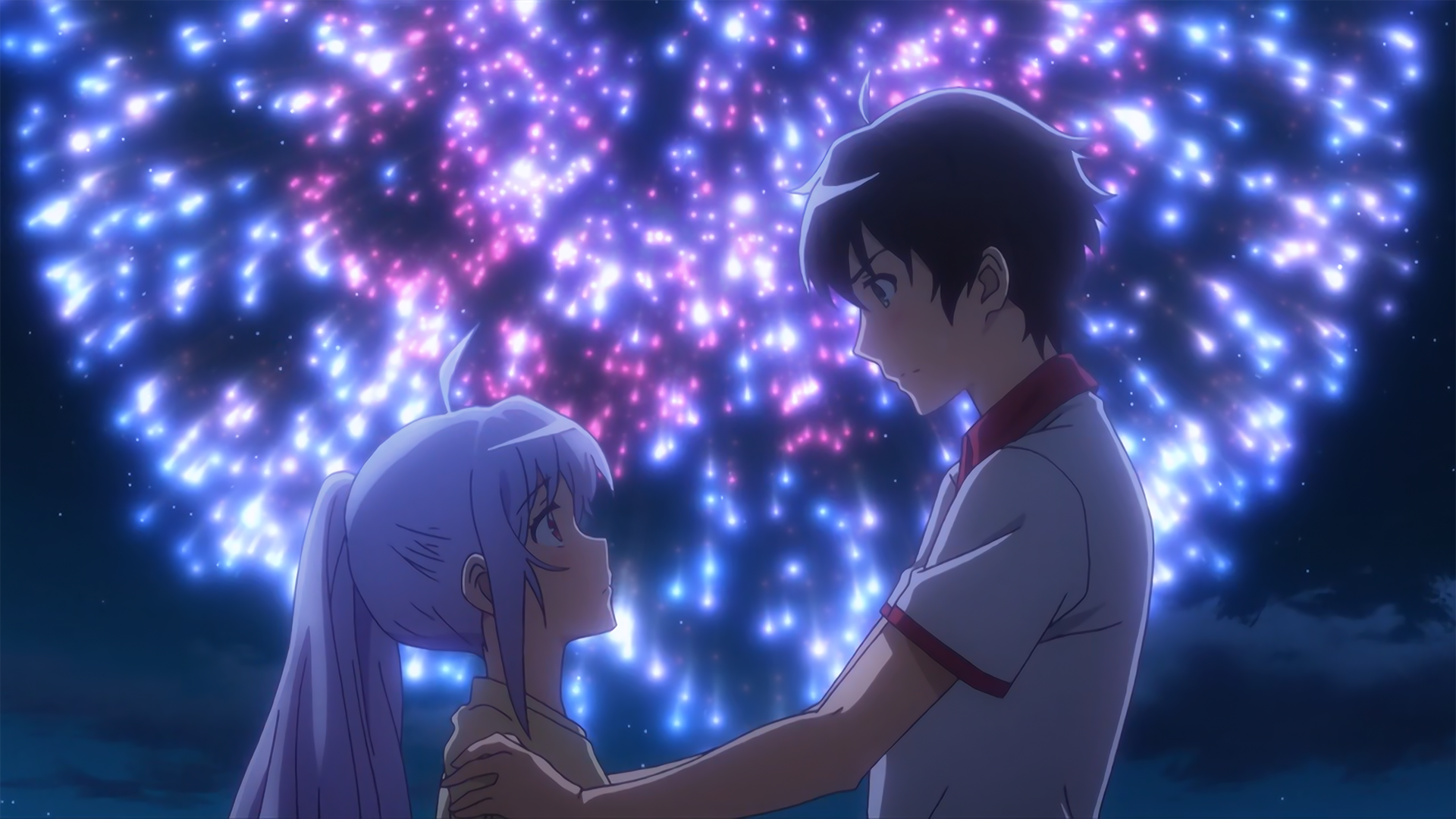 plastic memories wallpaper,anime,romance,sky,light,interaction