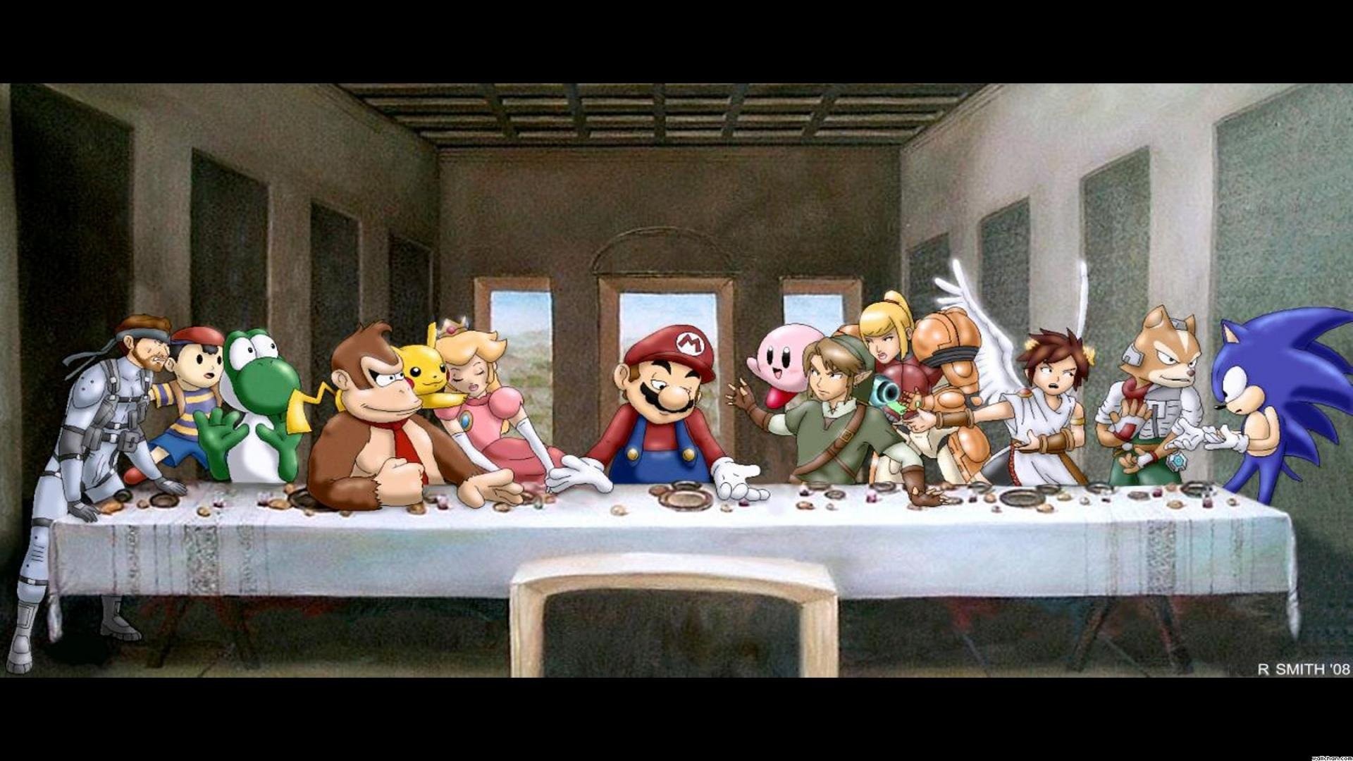 the last supper original painting by leonardo da vinci wallpaper,animated cartoon,animation,figurine,action figure,cartoon