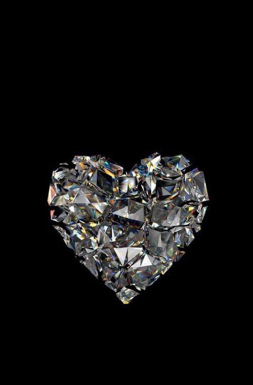 ディアマンテ壁紙,ダイヤモンド,宝石用原石,黄,点灯,心臓