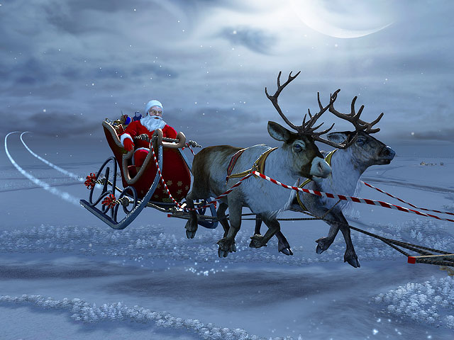 santa claus live wallpaper,reno,papá noel,vehículo,caballo y buggy,invierno